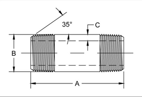 ASTM A733 BLACK PIPE NIPPLE